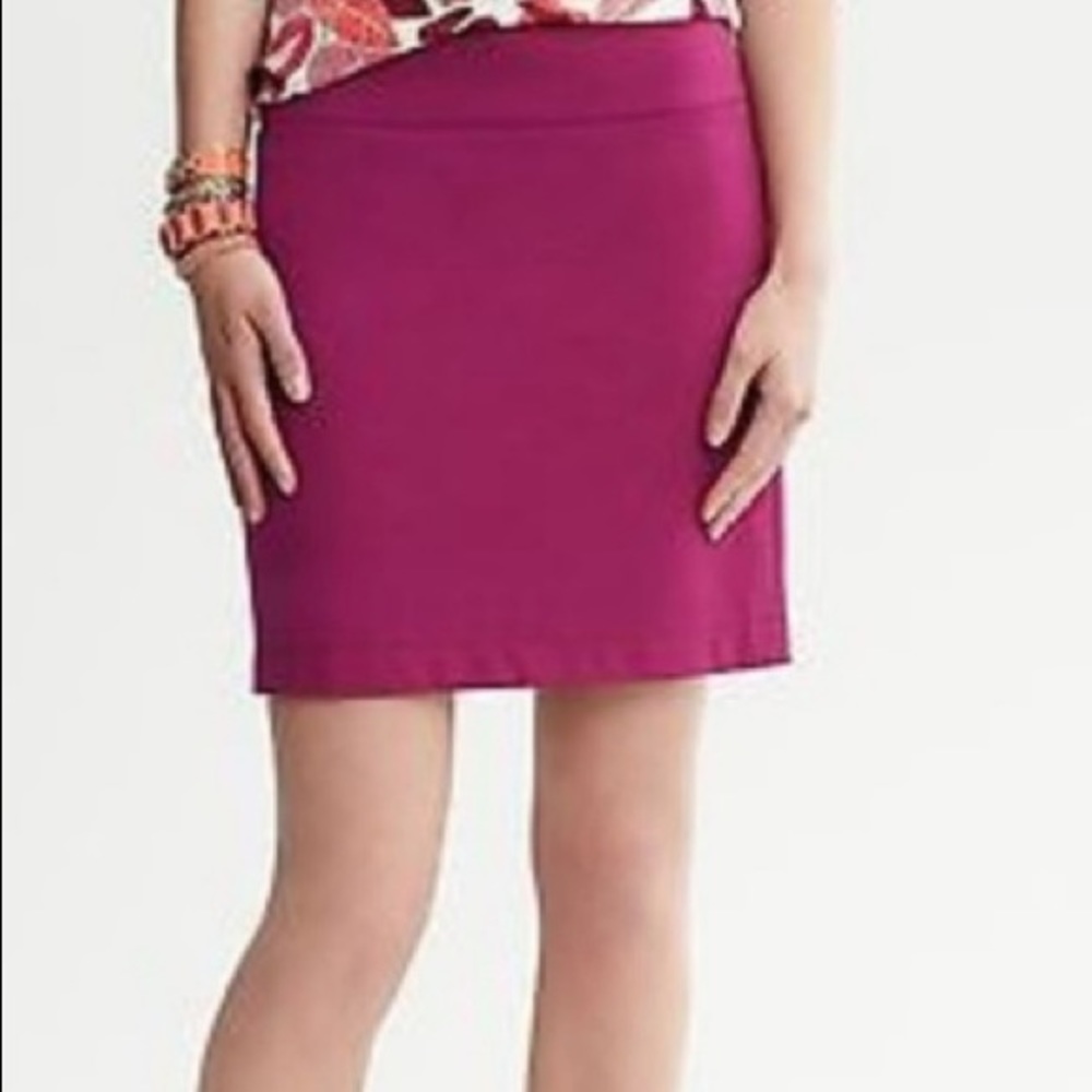 Banana Republic Raspberry Ponte Mini Skirt